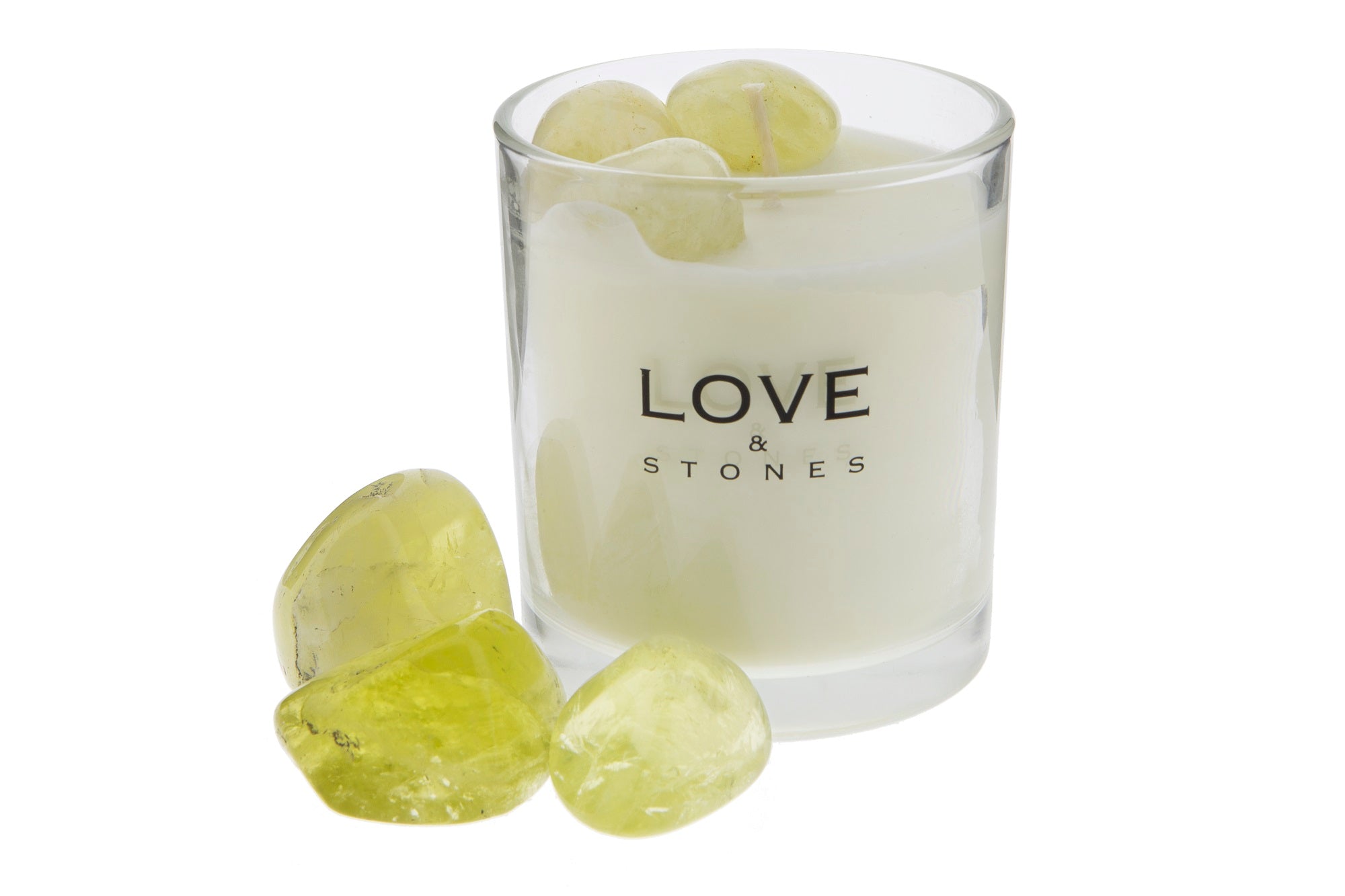 LOVE & STONES - Glass Abundance Citrin Scented Candle 20148